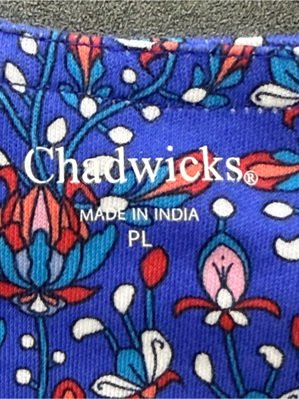 Chadwicks Blue Floral Fit & Flare Midi Dress Women’s Petite Large Cottagecore - Picture 6 of 12